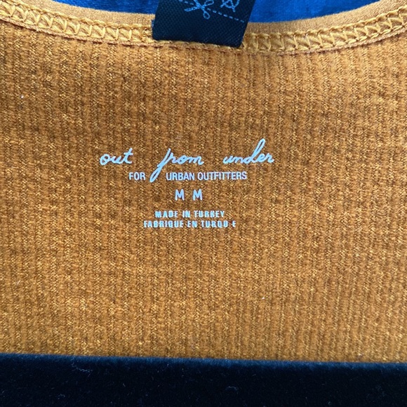 Out from under for urban outfitters. Mustard crop top, low plunge - Picture 2 of 4